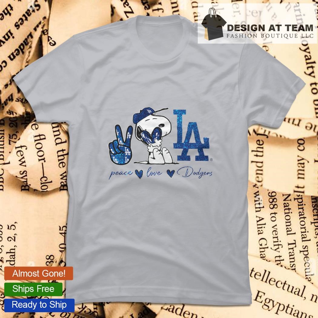Snoopy Peace Love Los Angeles Dodgers 2023 T-shirt,Sweater, Hoodie, And  Long Sleeved, Ladies, Tank Top