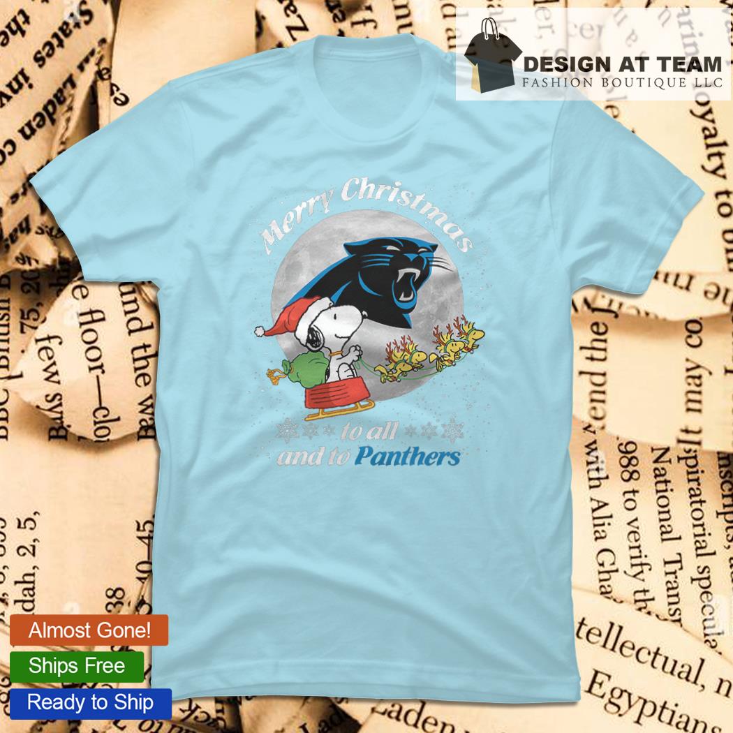 Carolina Panthers Snoopy Tshirt A Happy Christmas NFL Tee Shirts