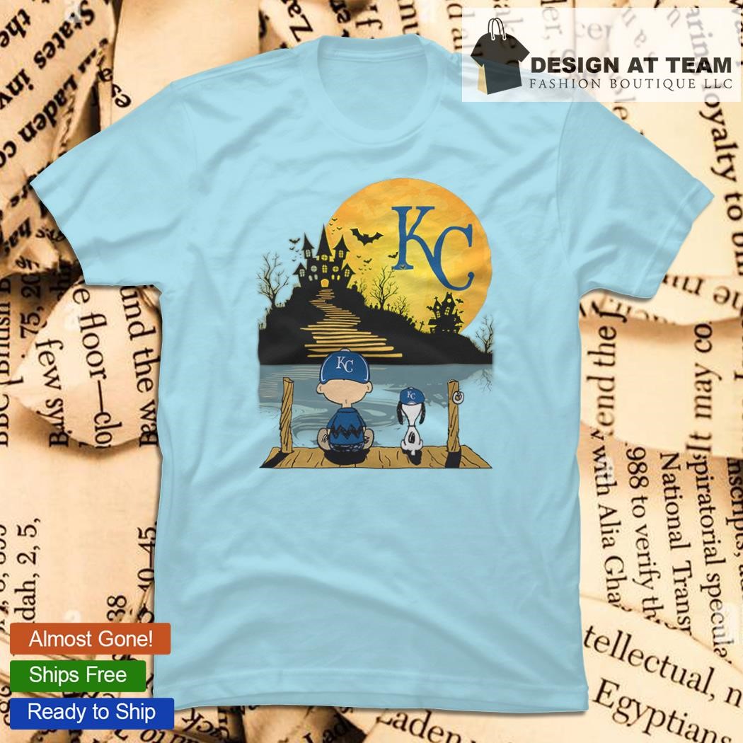 Snoopy Charlie Brown Sit Under Moon Kansas City Royals Halloween Shirt -  Shibtee Clothing