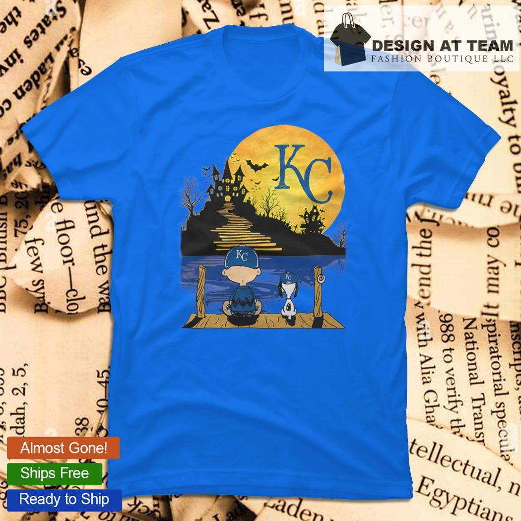 Snoopy Charlie Brown Sit Under Moon Kansas City Royals Halloween Shirt -  Shibtee Clothing