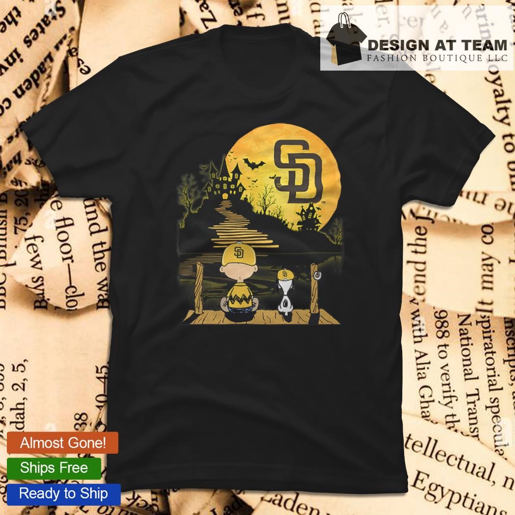 Oakland Athletics Snoopy and Charlie Brown Sit Under Moon Peanuts