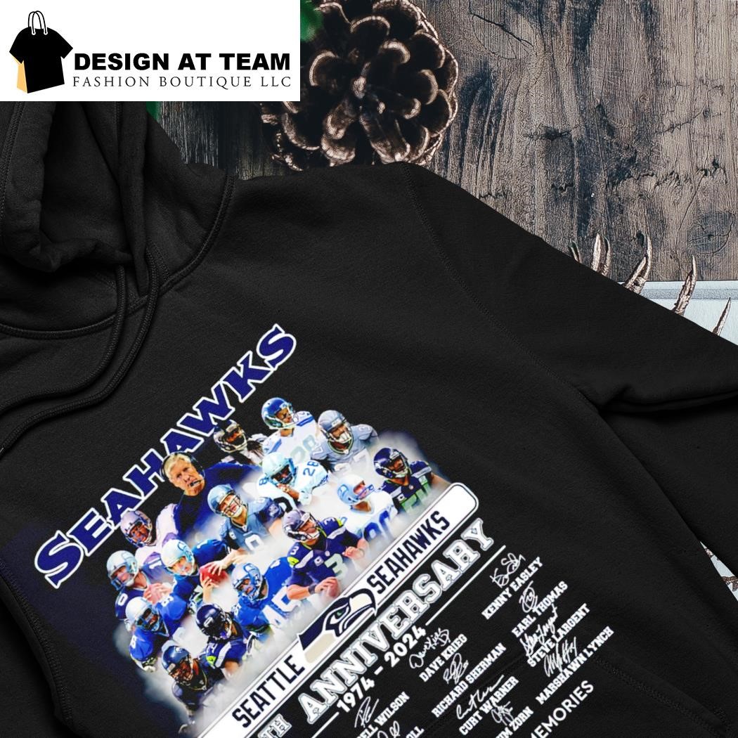 Seattle Seahawks 50th Anniversary 1974-2024 Thank You For The Memories  Shirt, hoodie, sweater, long sleeve and tank top