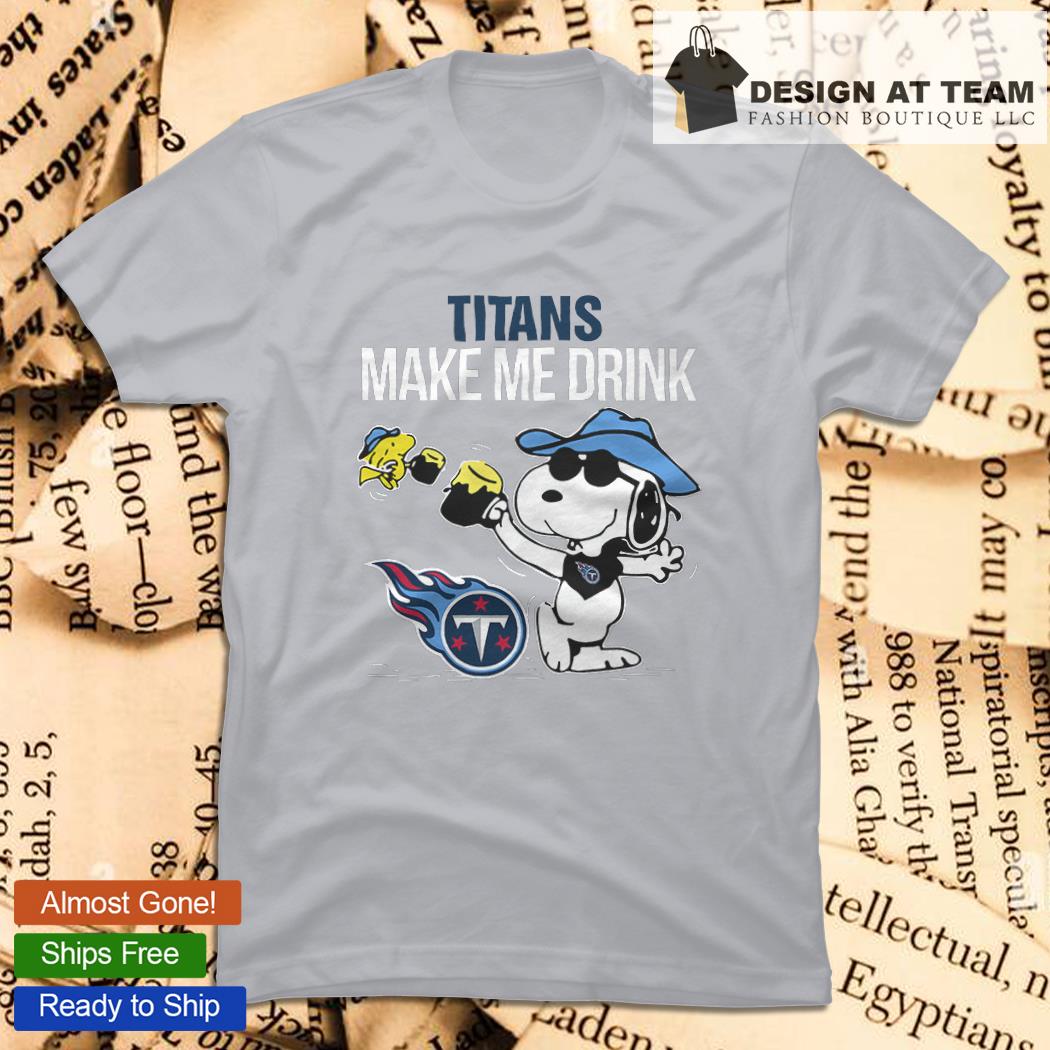 Tennessee Titans Snoopy Make Me Drink shirt,sweater, hoodie, sweater, long  sleeve and tank top
