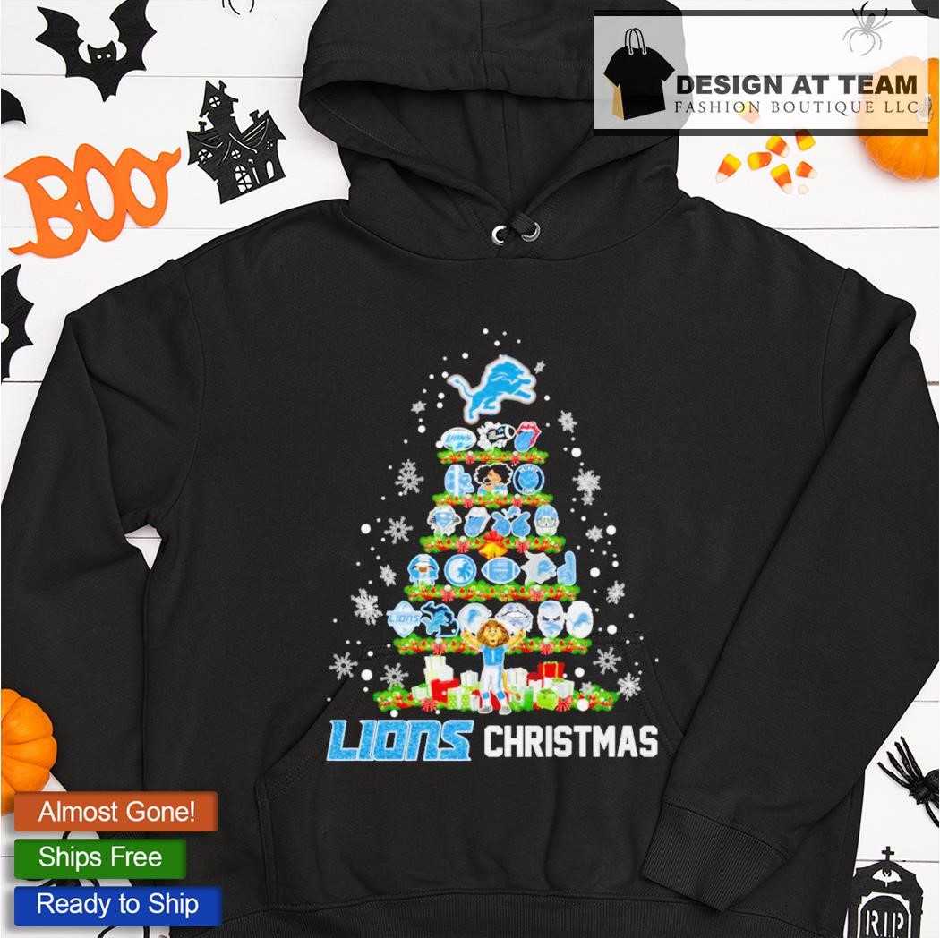 Merry And Bright Detroit Lion NFL Christmas Tree 2022 Shirt, hoodie,  sweatshirt and long sleeve