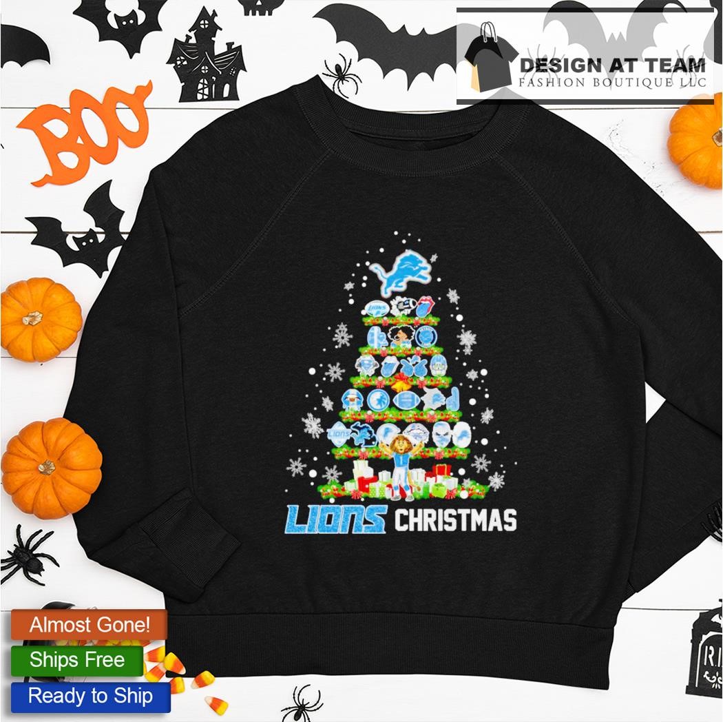 Merry And Bright Detroit Lion NFL Christmas Tree 2022 Shirt, hoodie,  sweatshirt and long sleeve