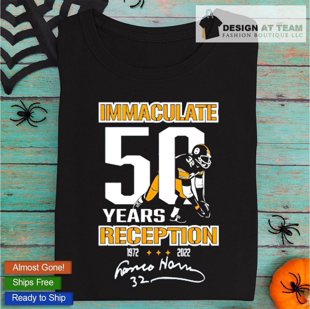 Pittsburgh Football Franco Harris Immaculate Reception 50Th Anniversary T- Shirt, hoodie, sweater, long sleeve and tank top