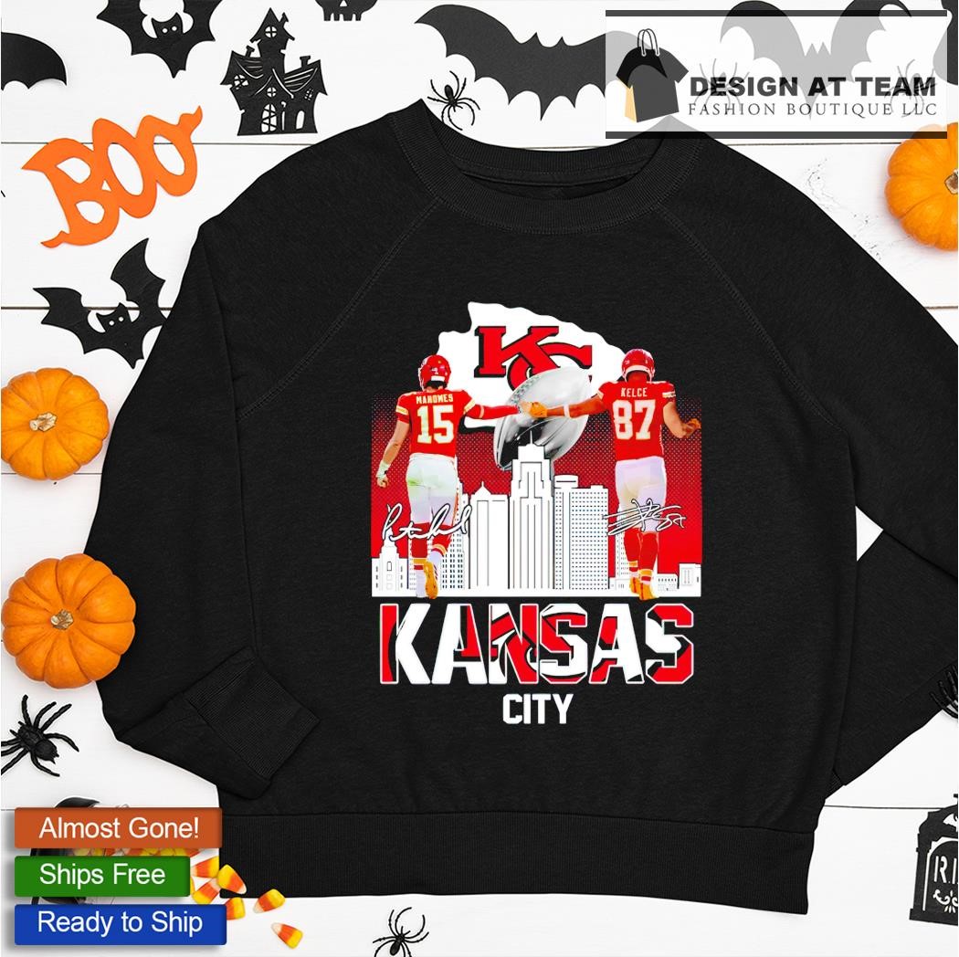 Mahomes and Kelce Kansas City Chiefs football signatures shirt, hoodie,  sweater and long sleeve