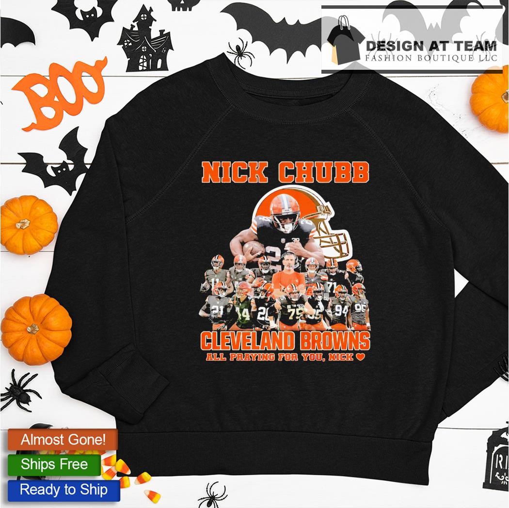 Official Nick Chubb Cleveland Browns All Praying For You Nick shirt,Sweater,  Hoodie, And Long Sleeved, Ladies, Tank Top