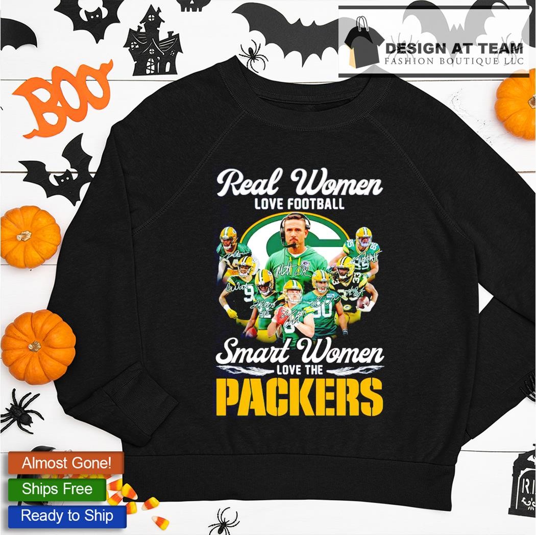 Original Real Women Love Football Smart Women Love The Green Bay Packers  Diamond Heart T-shirt,Sweater, Hoodie, And Long Sleeved, Ladies, Tank Top