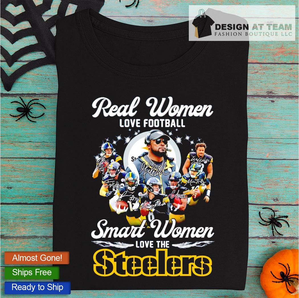 Real Women Love Football Smart Women Love The Steelers 2023 Signatures Shirt,  hoodie, sweater, long sleeve and tank top