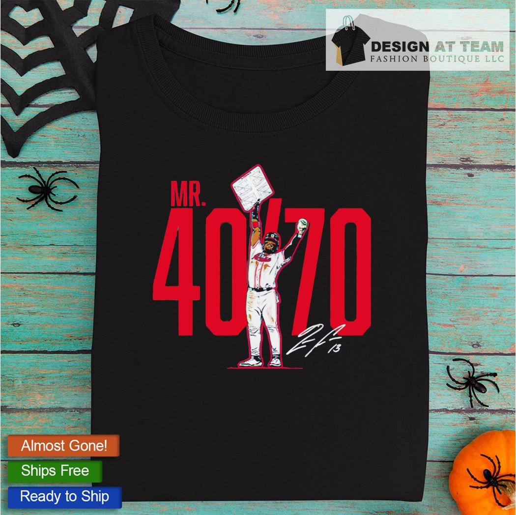 Official ronald Acuña Jr Mr. 40 70 Signature Atlanta Braves T