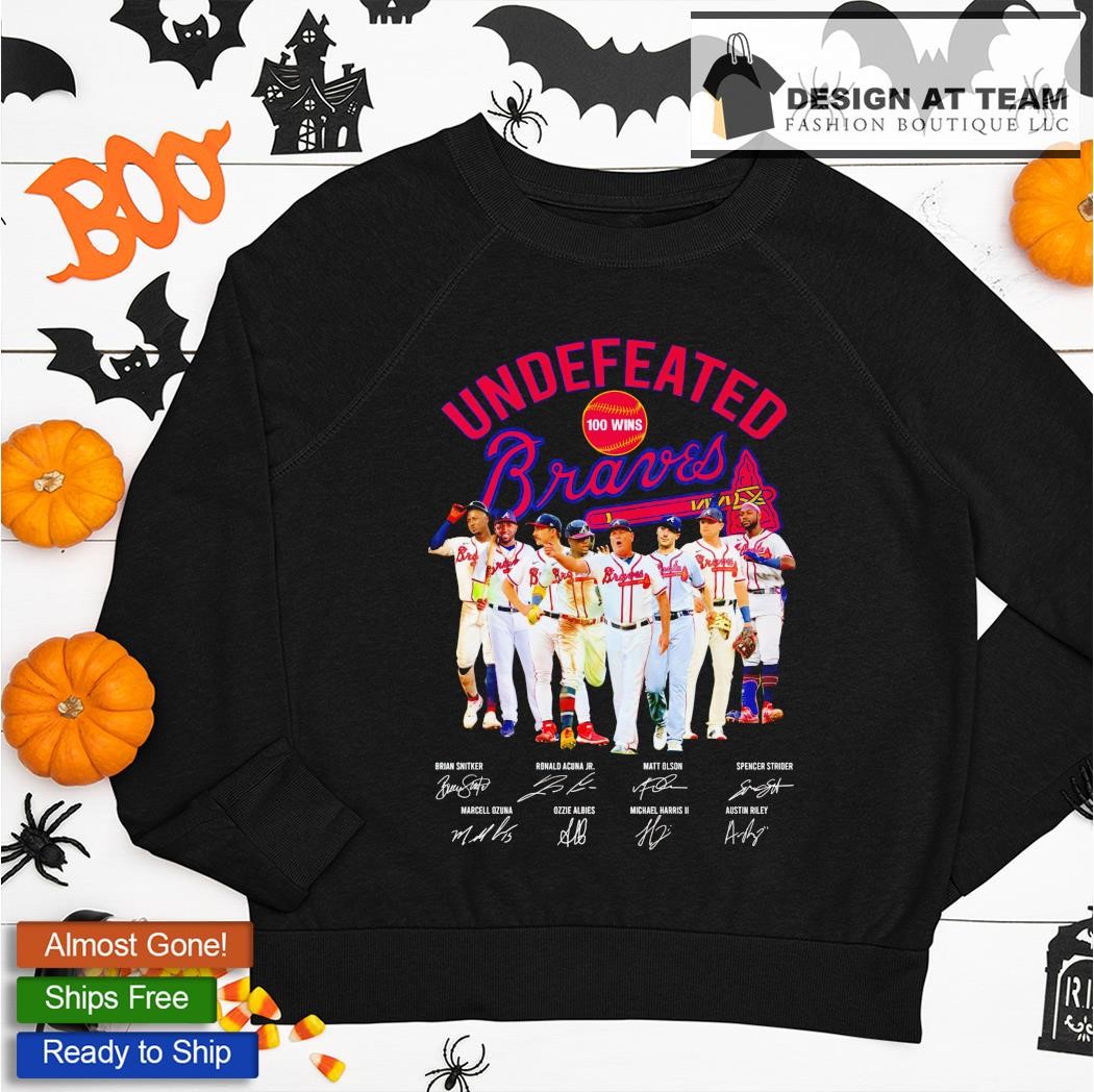 Atlanta Braves Undefeated 100 Wins Signatures t-shirt