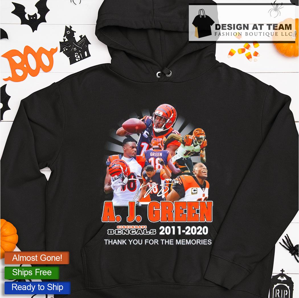 A. J. Green Cincinnati Bengals 2011 – 2020 Thank You For The Memories  Unisex T-Shirt, hoodie, sweater and long sleeve