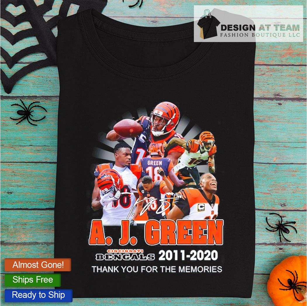 A. J. Green Cincinnati Bengals 2011 – 2020 Thank You For The Memories  Shirt, hoodie, longsleeve tee, sweater