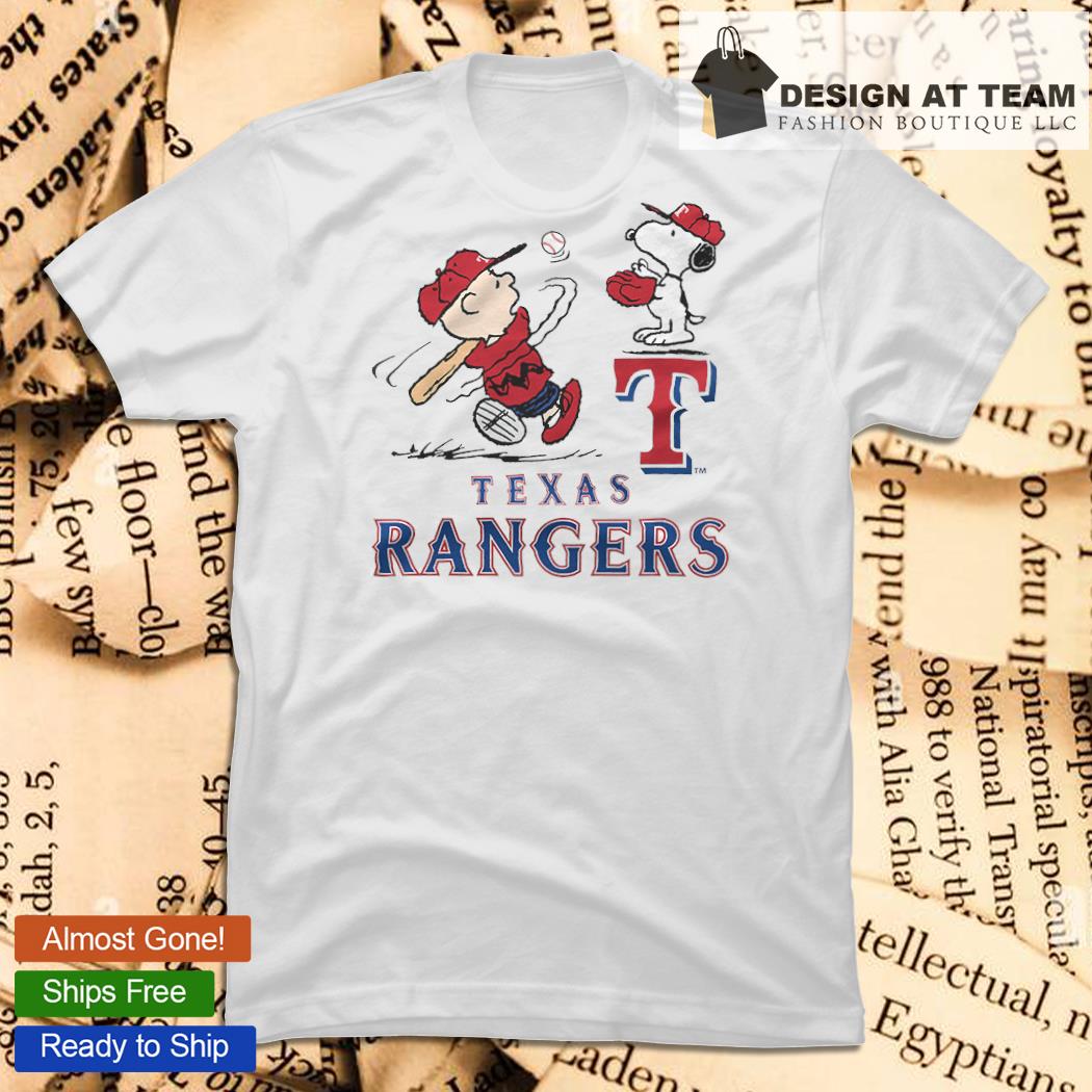 Peanuts Charlie Brown And Snoopy Playing Baseball Texas Rangers