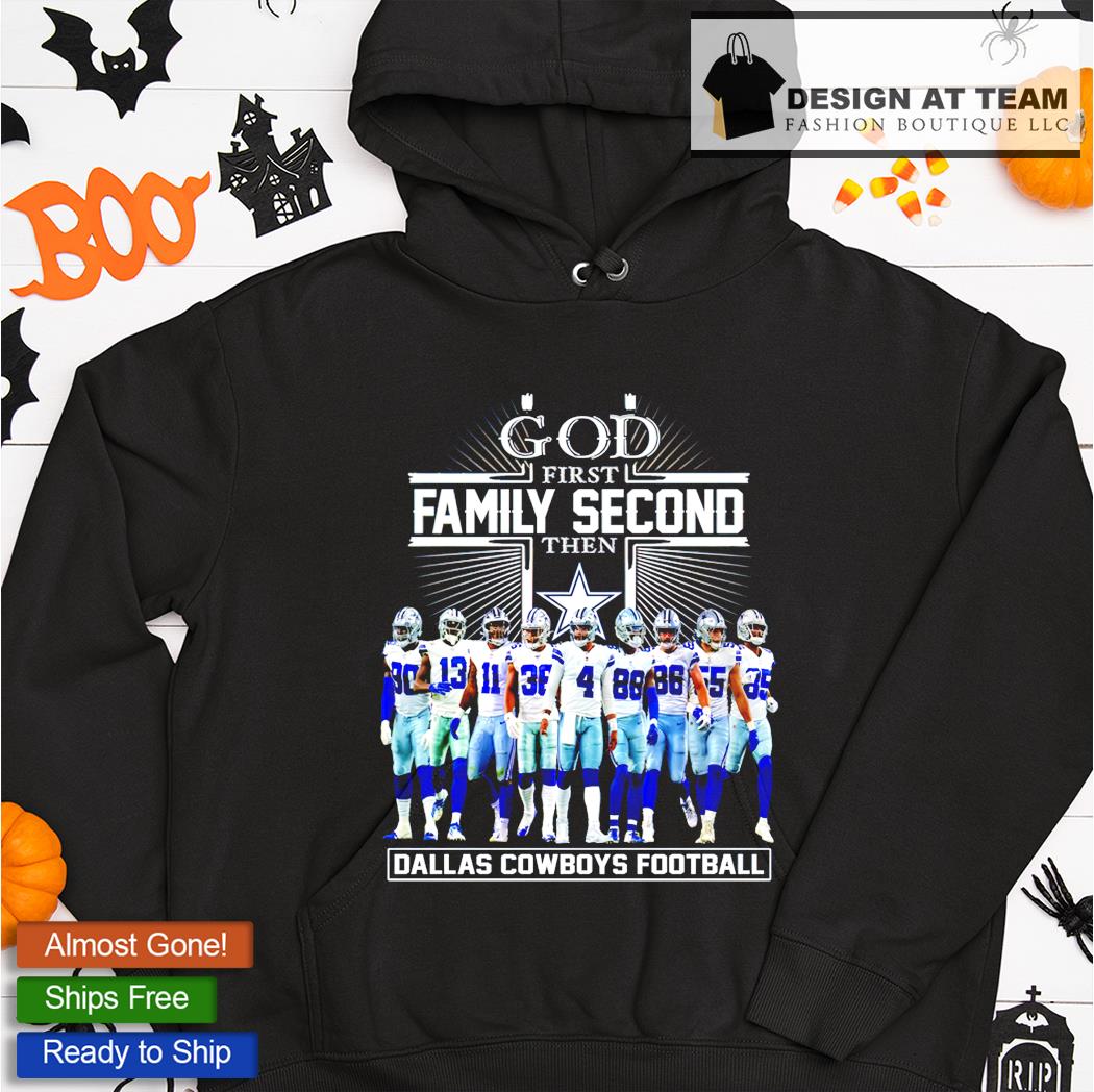 Free shipping God first family second then Cowboys football shirt