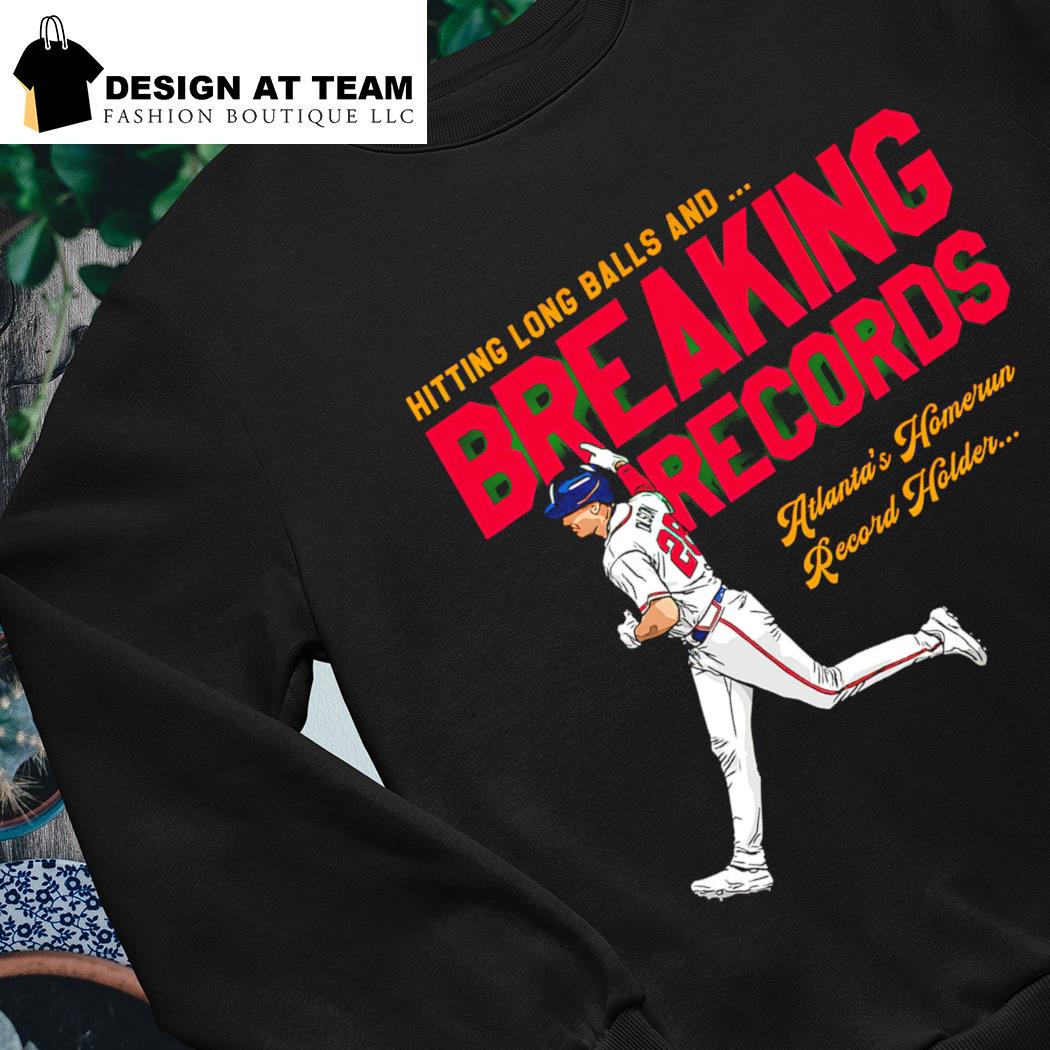 Matt Olson Mlb Hitting Long Balls And Breaking Records Atlanta's Homerun  Record Holder T-shirt,Sweater, Hoodie, And Long Sleeved, Ladies, Tank Top