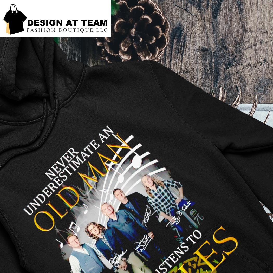 Design never underestimate an old man who listen to eagles shirt, hoodie,  sweater, long sleeve and tank top