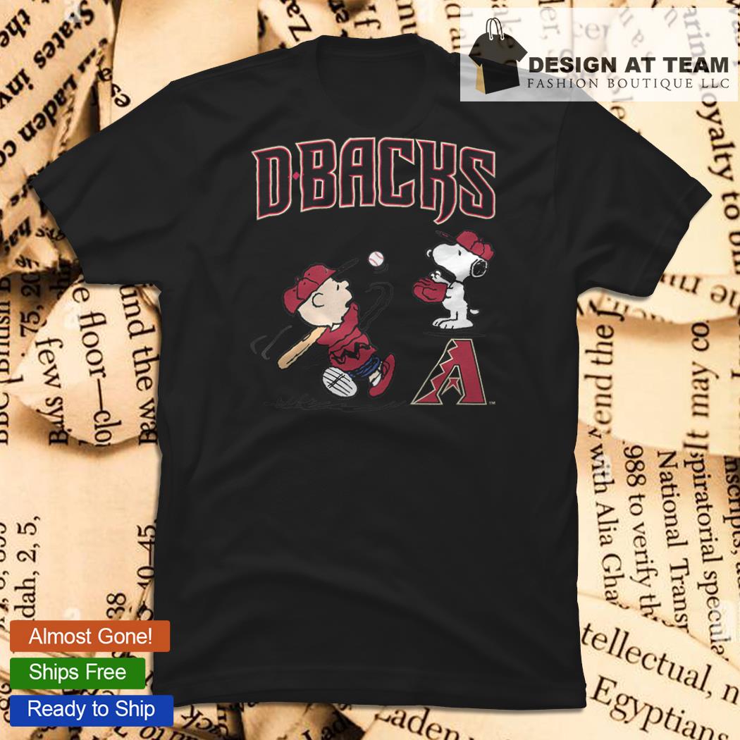 Peanuts Charlie Brown And Snoopy Playing Baseball Arizona Diamondbacks shirt,sweater,  hoodie, sweater, long sleeve and tank top