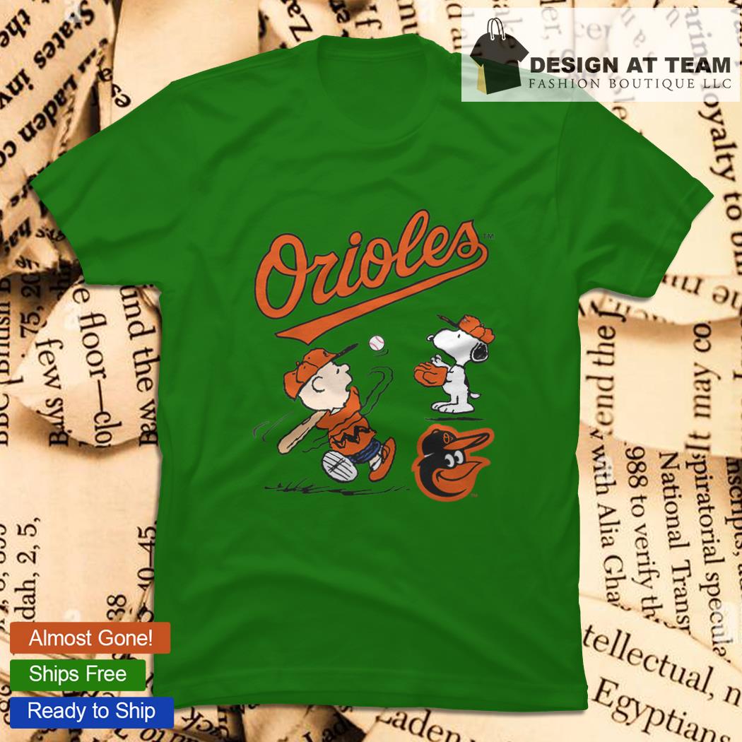 Peanuts Charlie Brown And Snoopy Playing Baseball Baltimore Orioles shirt,sweater,  hoodie, sweater, long sleeve and tank top