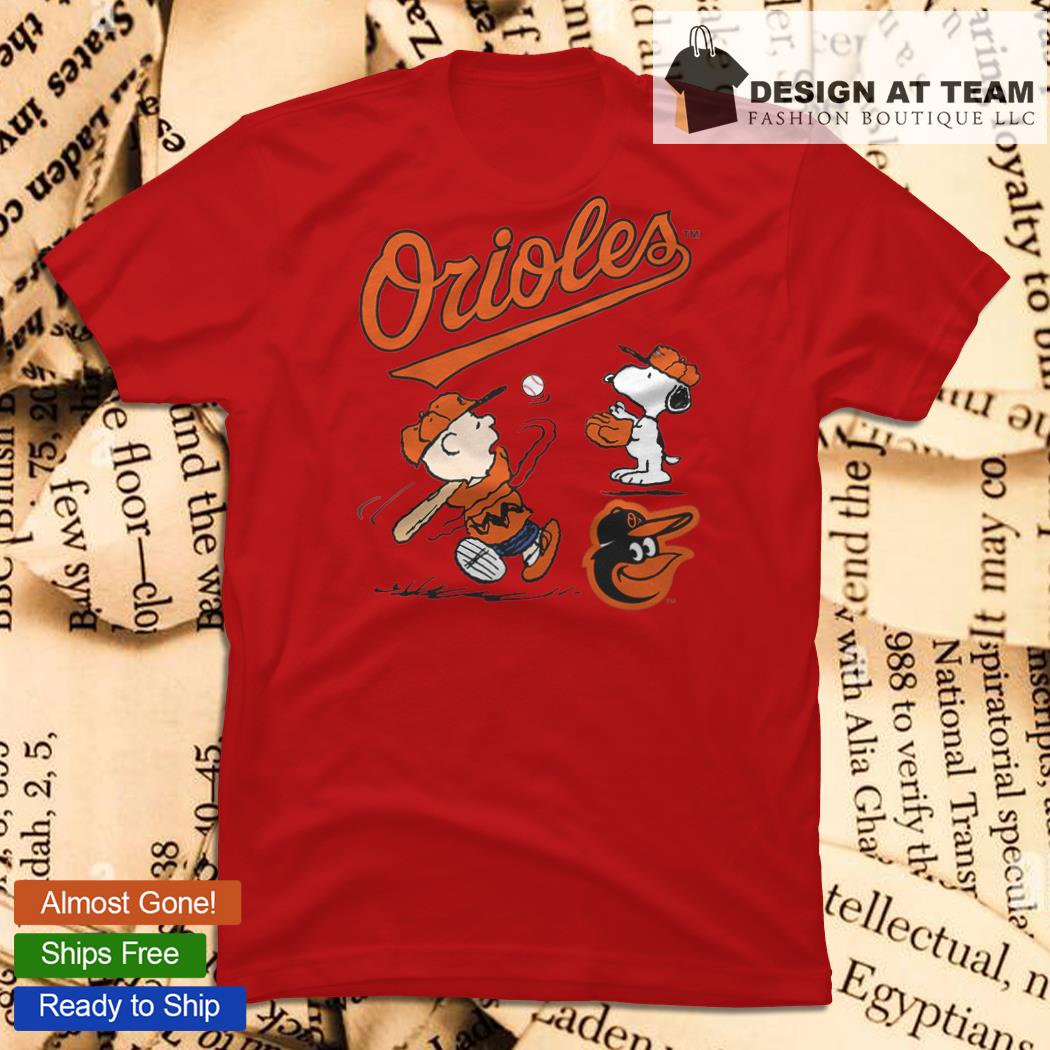 Official charlie Brown And Snoopy Playing Baseball Baltimore Orioles 2023 T- Shirts, hoodie, sweater, long sleeve and tank top