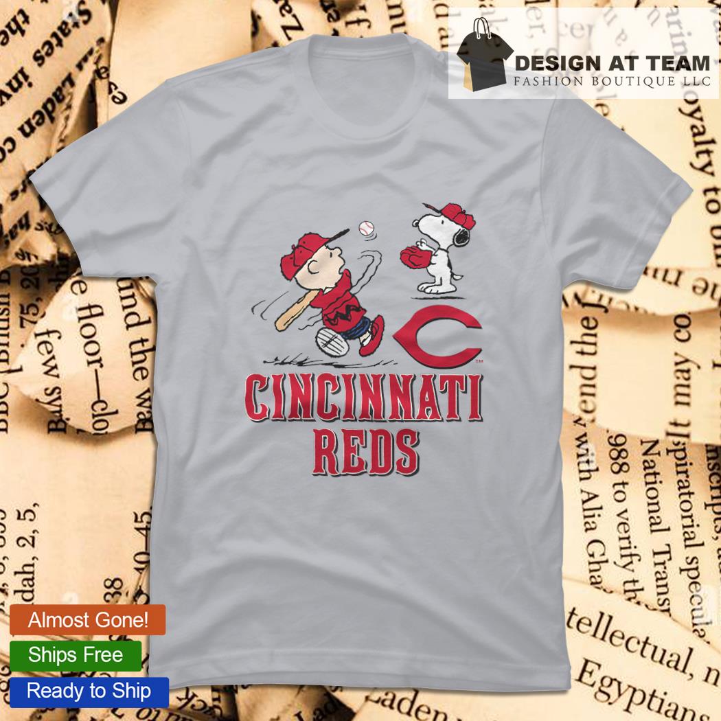 Peanuts Charlie Brown And Snoopy Playing Baseball Cincinnati Reds shirt,  hoodie, sweater, long sleeve and tank top