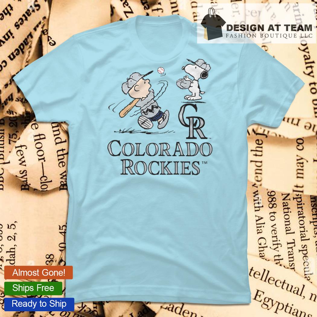 Peanuts Charlie Brown And Snoopy Playing Baseball Colorado Rockies