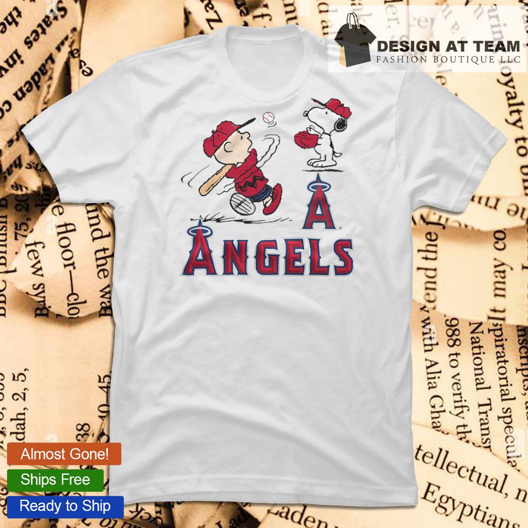 Peanuts Charlie Brown And Snoopy Playing Baseball Los Angeles Angels shirt,sweater,  hoodie, sweater, long sleeve and tank top