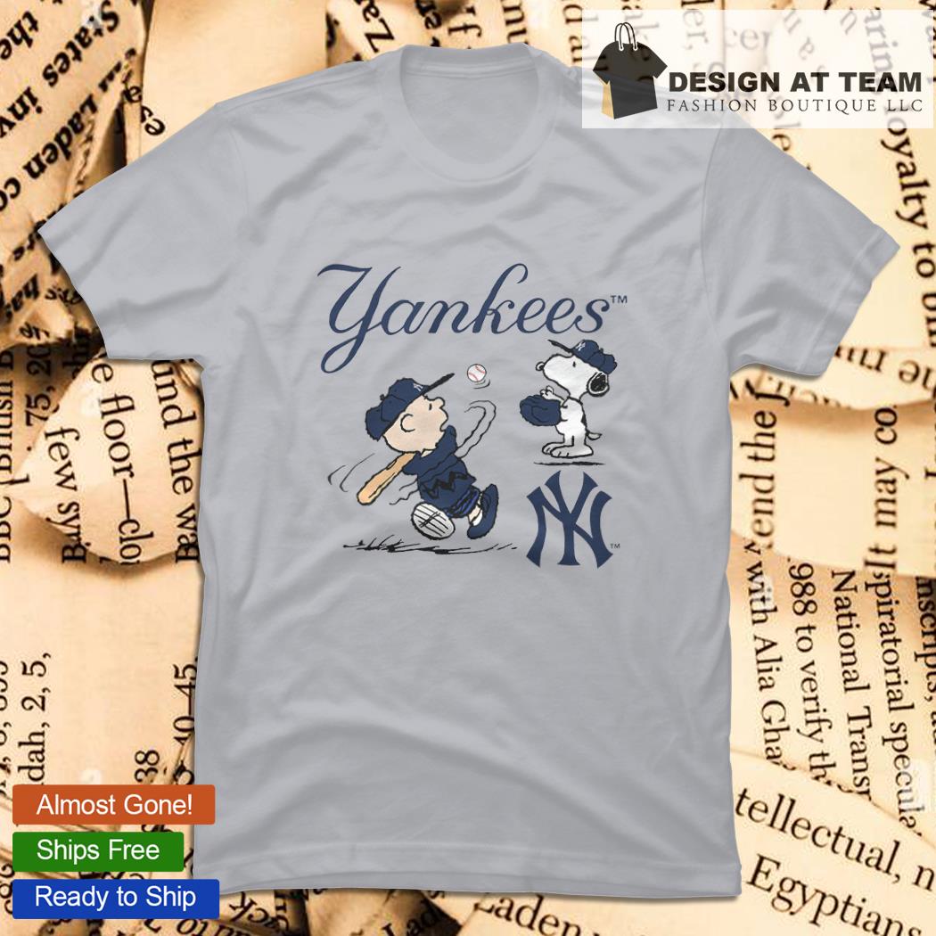 Peanuts Snoopy And Charlie Brown Playing Baseball New York Yankees Shirt,  hoodie, sweater, long sleeve and tank top