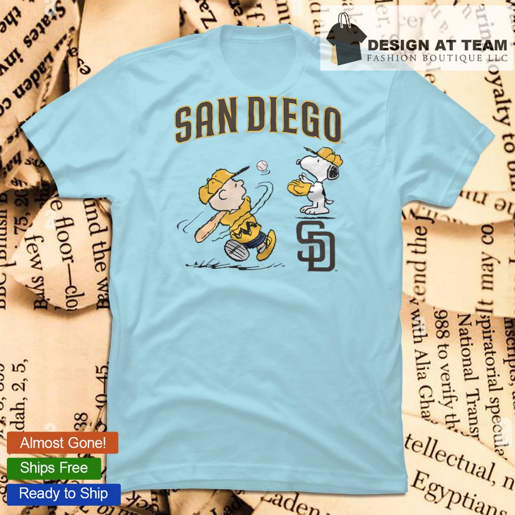 Peanuts Charlie Brown And Snoopy Playing Baseball San Diego Padres