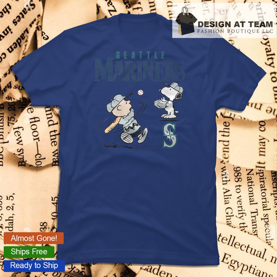 Peanuts Charlie Brown And Snoopy Playing Baseball Seattle Mariners -  Banantees