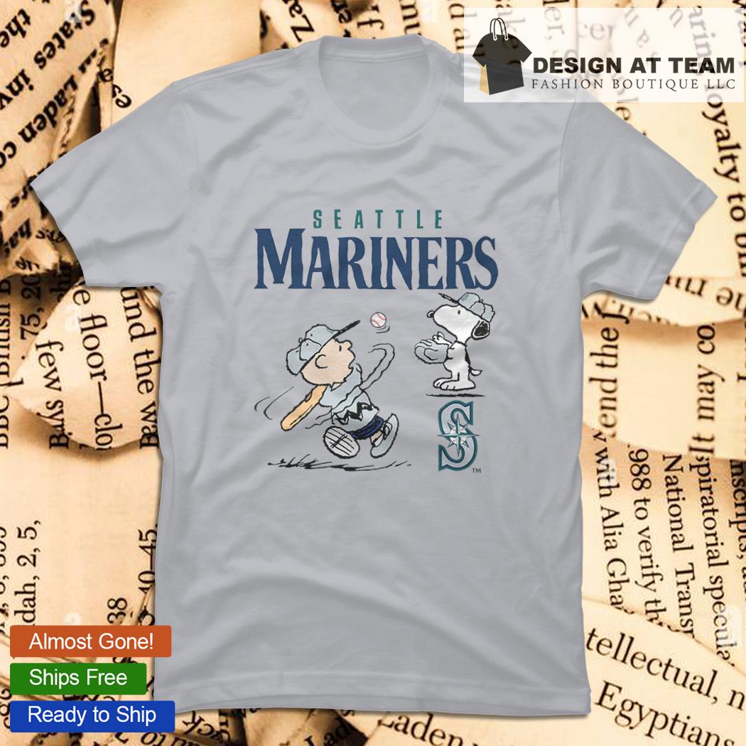 Peanuts Charlie Brown And Snoopy Playing Baseball Seattle Mariners T-shirt,  hoodie, sweater, long sleeve and tank top