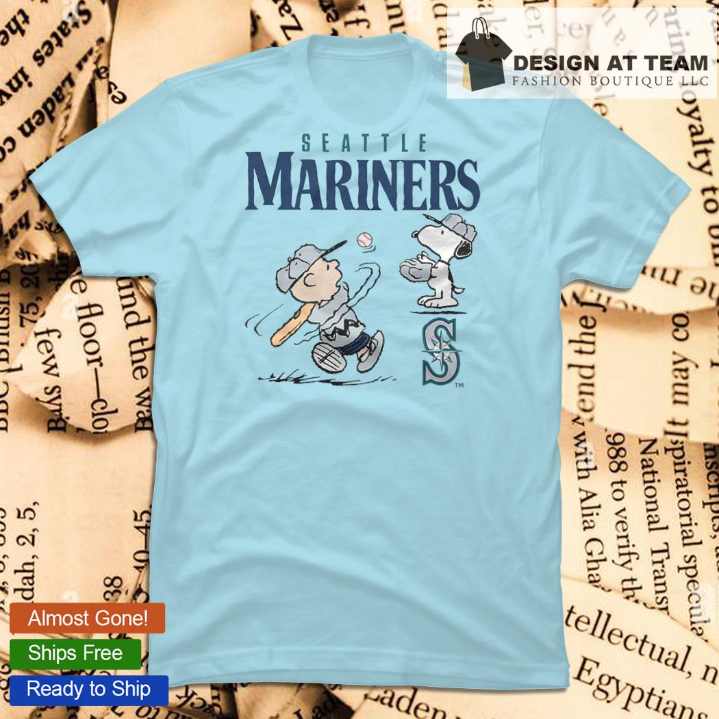 Peanuts Charlie Brown And Snoopy Playing Baseball Seattle Mariners shirt,  hoodie, sweater, long sleeve and tank top