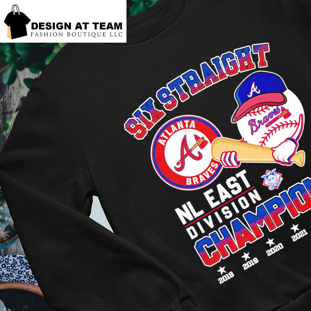 Original six Straight Atlanta Braves NL East Division Champions Shirt,  hoodie, sweater, long sleeve and tank top
