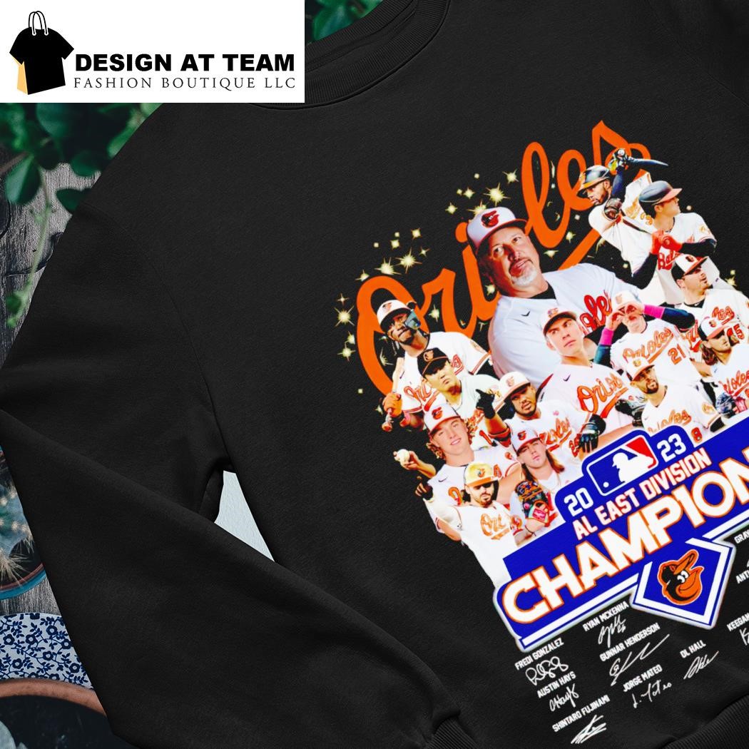 Baltimore Orioles Team Players 2023 AL East Division Champions Signatures  Shirt, hoodie, sweater, long sleeve and tank top