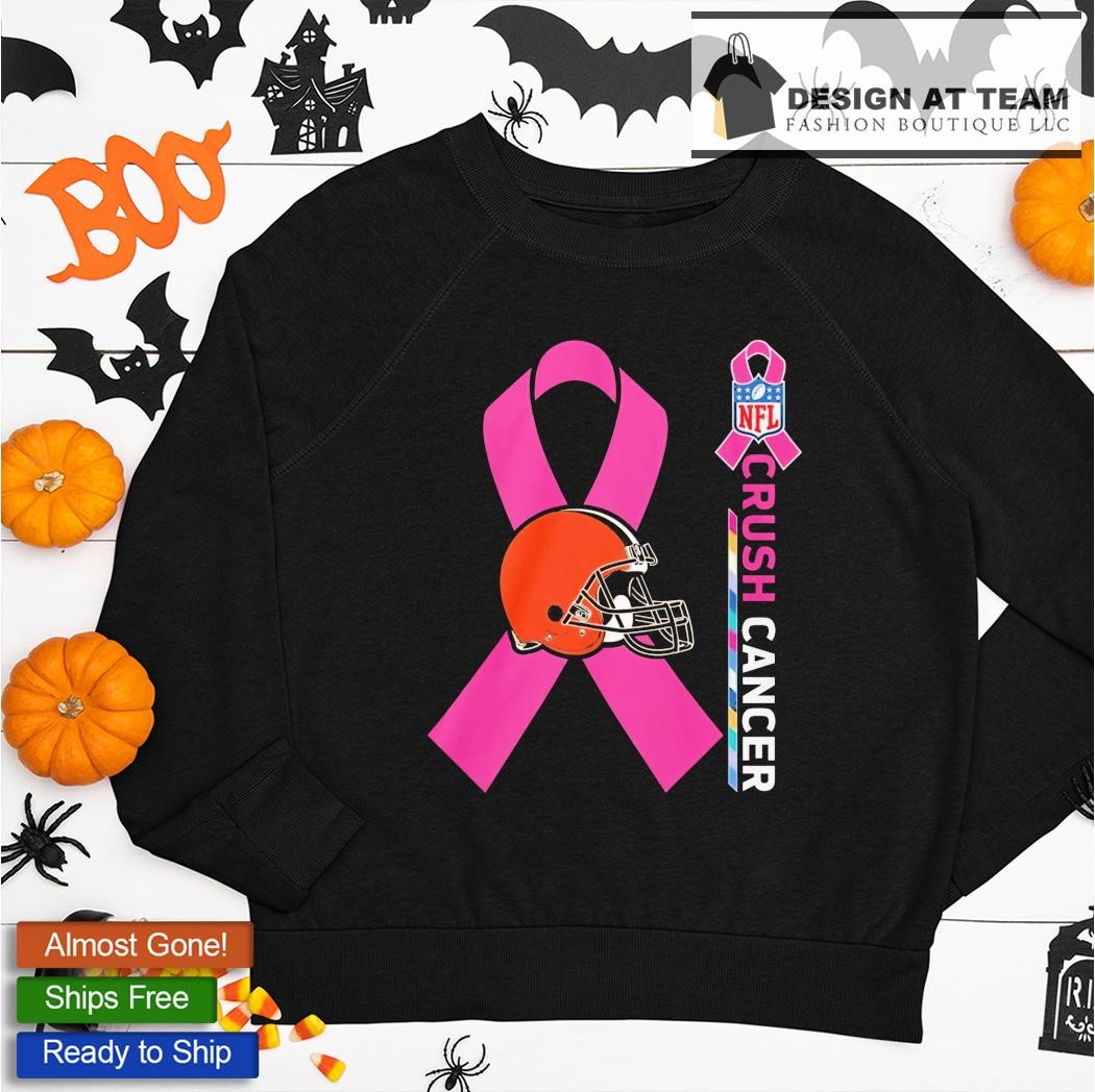 NFL Crush Cancer Cleveland Browns Shirt, hoodie, sweater, long sleeve and  tank top