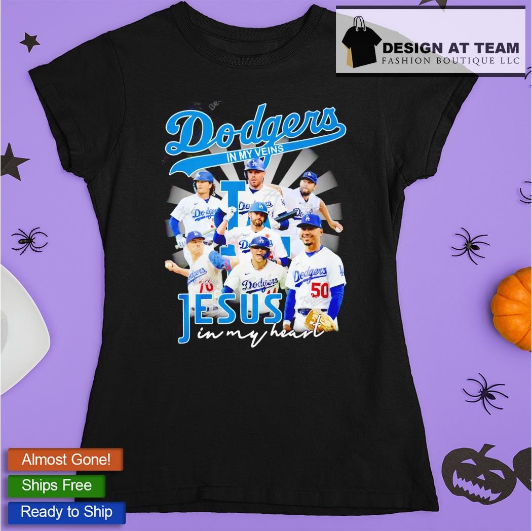 Los Angeles Dodgers October In My Veins Jesus In My Heart Shirt