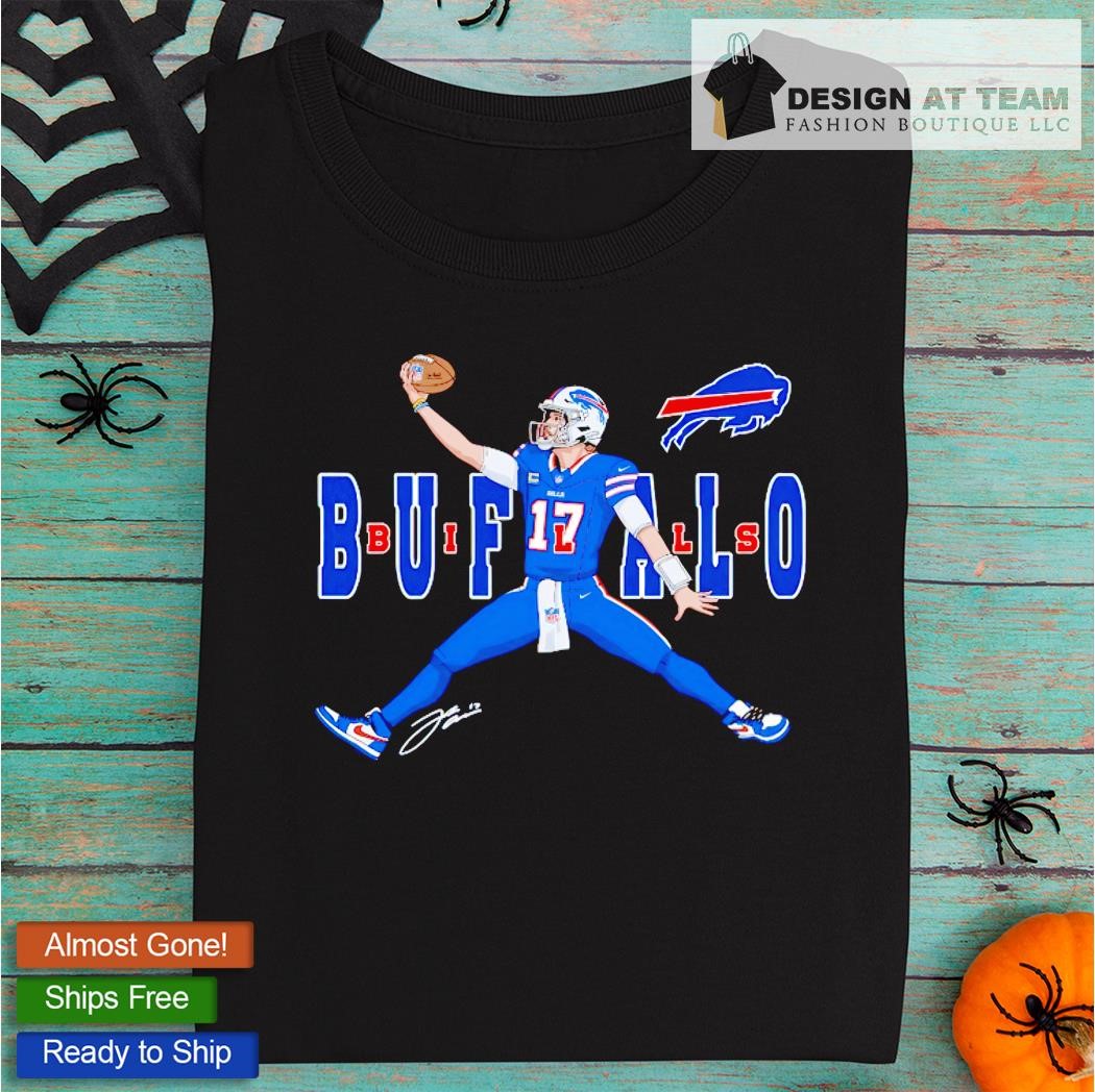 Josh Allen Signature Football For Buffalo Bills Sport T-Shirt - Guineashirt  Premium ™ LLC