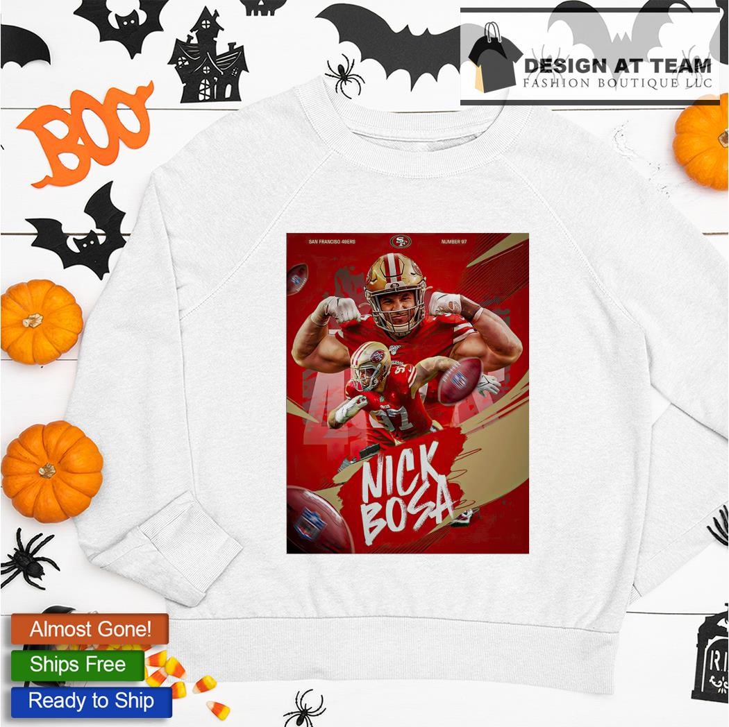 Thunderborne Nick Bosa 97 - SF Niners - Smaller Bear (Front and Back Design) T-Shirt