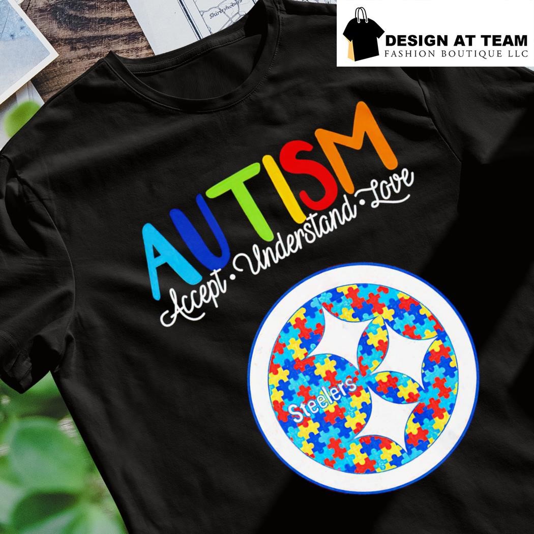 Peace Love Autism Awareness Pittsburgh Steelers Football Shirt - The Clothes  You'll Ever Need