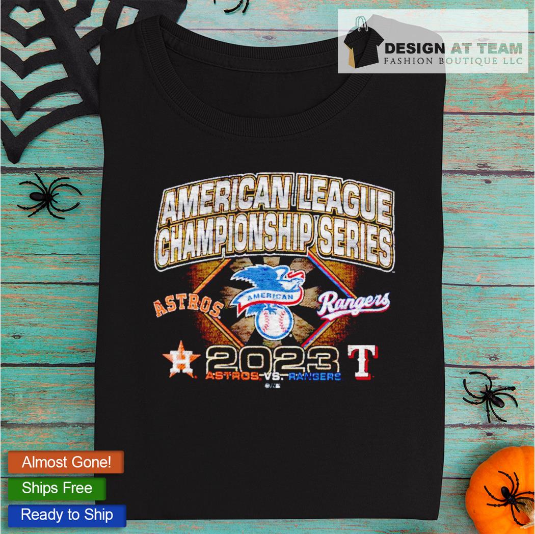 Men's '47 Black Houston Astros vs. Texas Rangers 2023 alcs matchup Franklin T-Shirt Size: Large