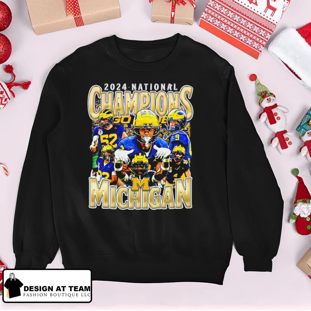 2024 National Champs Michigan Football Shirt Hoodie Sweater Long   2024 National Champs Michigan Football Shirt Sweaterr 