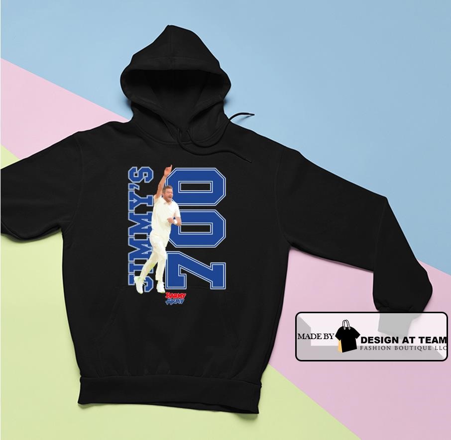 James Anderson Jimmy's 700 the goat has 700 shirt hoodie