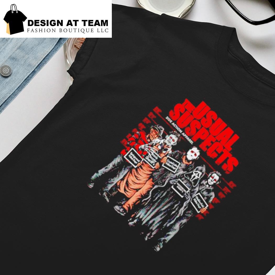 The Usual Suspects side action apparel Halloween shirt