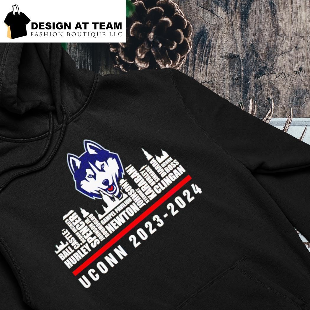 Uconn Huskies 2024 NCAA Men's national champions basketball skyline shirt hoodie