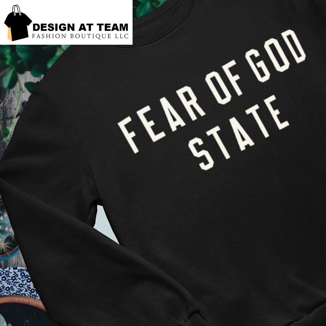 FEAR OF GOD STATE Tシャツ size L FEAR OF GOD ESSENTIALS logo-print T-shirt | Black | FARFETCH PL