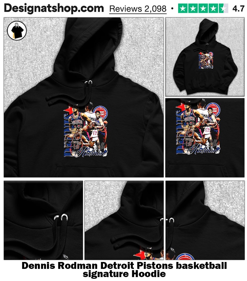 Dennis Rodman Detroit Pistons basketball signature shirt Dennis Rodman Detroit Pistons basketball signature shirt