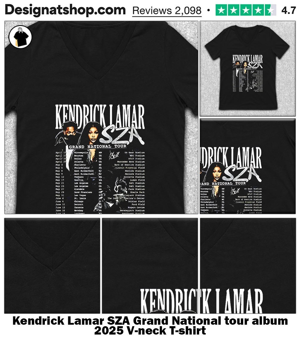 kendrick lamar USツアー merch Grand National Tour Kendrick Lamar x Sza Concert Merch T-Shirt