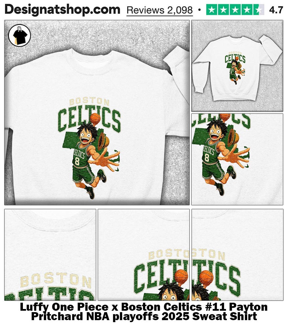 Official Luffy One Piece x Boston Celtics #11 Payton Pritchard NBA