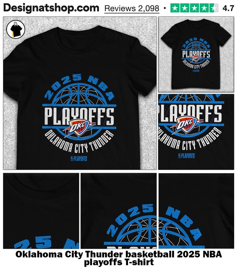 Oklahoma City Thunder basketball 2025 NBA playoffs shirt
